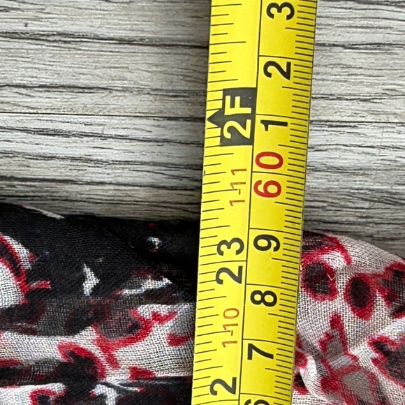 Zadig &Voltaire Accessory Scarf Red/Black/Gray - Picture 10 of 12